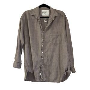 Frank & Eileen Shirley Cotton Tencel Women’s M Plaid Relaxed Buttondown Academia